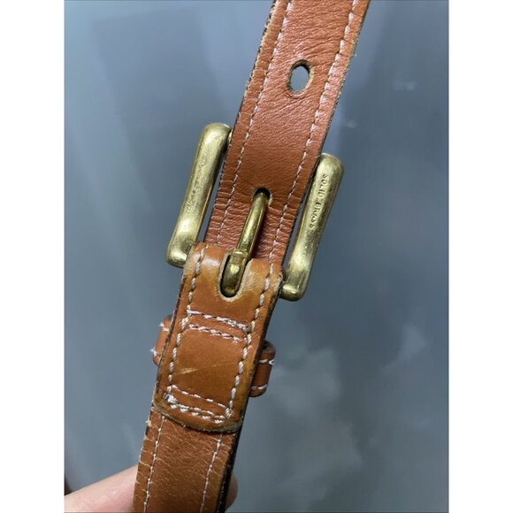 Dooney Bourke Vintage Equestrian AWL Leather Black & Tan Shoulder Bag Crossbody - Picture 8 of 16